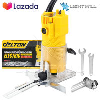 DELTON เครื่องเซาะร่อง ทริมเมอร์ 620 วัตต์ เครื่องเซาะร่องไม้ 1/4 นิ้ว เร้าเตอร์ Wood Trimmer รุ่น TMD-773 - สีเหลือง