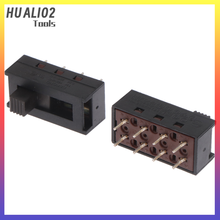 huali02-2ชิ้นหมุดชี้-dse-2310-8ฟุต3ไฟล์10a25สวิตช์ปิดเปิด0v-สวิตช์สไลด์สีดำสวิตช์เครื่องเป่าผม