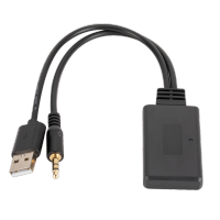 บลูทูธไร้สายรถยนต์อเนกประสงค์ PzzPss 5/0ตัวรับสัญญาณ USB 3.5มมสื่อ Aux บลูทูธเครื่องเล่นเพลง5.0อะแดปเตอร์เคเบิ้ลเสียงสำหรับ BMW SPQ3825บลูทูธ Netw