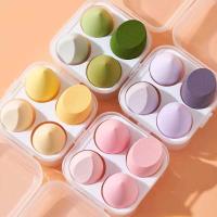 4 PCS Powder Puff Water Droplet Gourd Slant-cut Powder Puff Face Wash Puff Makeup Sponge Beauty Egg Makeup Egg