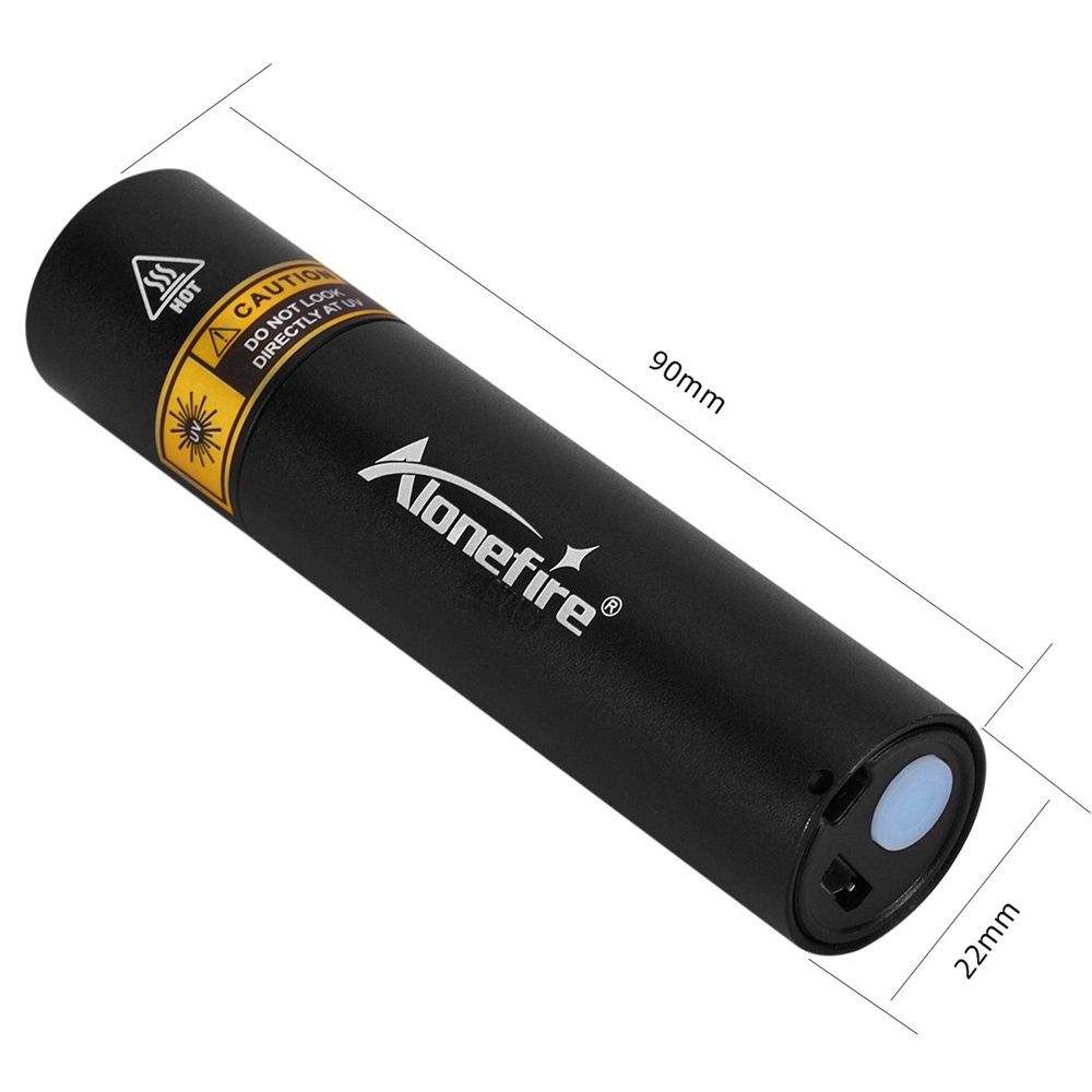 日本未発売 Alonefire SV57 小型 3W 紫外線 ブラックライト波長365nm USB充電式 アニサキスライト ウッド灯検査 UV LED  ライト ポータブル マネ