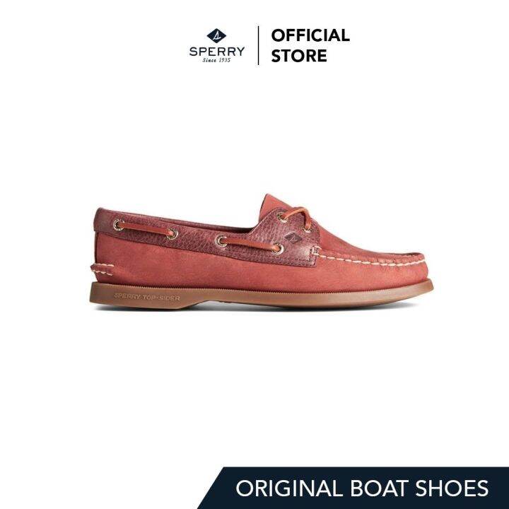 sperry-a-o-tonal-leather-รองเท้าโบ๊ทชูส์-ผู้หญิง-สีแดง-boat-sts86654