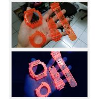 กรอบสาย(ใส) G-SHOCK สีส้มสะท้อนแสง ใส่ได้รับรุ่น GX-56