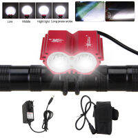 SolarStorm Bike Headlight 5000LM 2XT6 LED Torch Flashlight 3 Modes Cycling Lamp +Battery +Charger