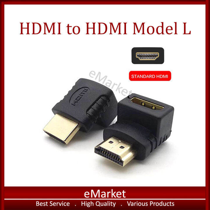 Hdmi To Hdmi Model L Converter Hdmi Male To Hdmi Female Adaptor