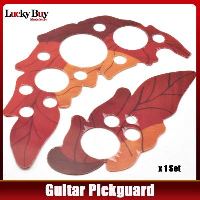 {: 》 Pickguard Gitar Akustik ตกแต่งหลุมใบองุ่น2ชิ้น/ชุดสำหรับตกแต่งสไตล์ Ovation แท่งกันรอยยึดติดด้านหลังสำหรับกีตาร์พื้นบ้าน