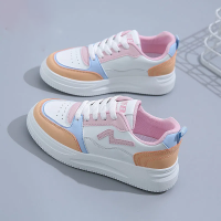 Mala Nanaรองเท้าผู้หญิงสีขาวขนาดเล็ก 2023 ใหม่ฤดูใบไม้ร่วงสบาย ๆ ร้อยชุดสีเกาหลีรุ่นแฟชั่นสวมรองเท้าส้นเตี้ย