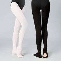 12คู่ขายส่งบัลเล่ต์ Tights 60D Convertible ถุงน่องบัลเล่ต์ผู้หญิงเต้นรำบัลเล่ต์ Leggings ไม่มีรอยต่อ Pantyhose With Hole