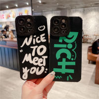 ซิลิโคนนิ่มหนังเคสสำหรับ IPhone 11 12 13 14 Pro Max ปลอก6 7 8 Plus XR XS Max ปกหลังแฟชั่นภาษาอังกฤษ Graffiti 14 Plus เคสโทรศัพท์กันกระแทก