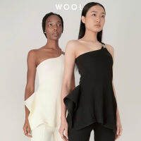 WOOL - Sirene Top เสื้อ ไหล่เดียว ปลายเฉียง ผ้ายืด ผ้าร่อง 2 สี