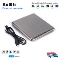 Kuwfi เครื่องบันทึกและเขียนไดรฟ์ USB 3.0 Type-C ที่เบิร์นดีวีดีภายนอก DVD RW CD ออพติคอล/DVD สำหรับ MAC โอเอสวินโดวส์ XP/7/8/10