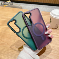 KISSCASE เคส Magsafe ให้ความรู้สึกผิวเคลือบสำหรับ Samsung S23Ultra S23 + บวกบวก S22และเคสกันกระแทกแบบไร้สายเป็นพิเศษ