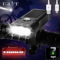 TRLIFE 5200mAh Bicycle Light 3*L2/T6 USB Rechargeable Bike Lamp IPX5 Waterproof LED Headlight as Power Bank MTB Bike Accessories Lights Reflectors