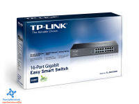 TP-LINK 16-Port Gigabit Easy Smart Switch, 16 10/100/1000Mbps RJ45 ports, (TL-SG1016DE)