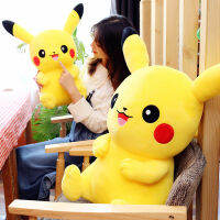 (ร้อน) 25-40เซนติเมตร TAKARA TOMY Pokémon Pikachu ของเล่นตุ๊กตานั่งยิ้มนุ่มตุ๊กตาสำหรับเด็กของขวัญวันเกิดแปลกใจ