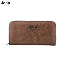 JEEP BULUO Long Wallets nd Leather Purse Handbag New Men Smart Wallet Credit Bank Card Holder Fashion Purse Business Casual