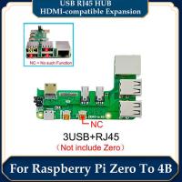 1 Set for Raspberry Pi Adapter Board Zero 2W to 4B Interface Adapter Zero to Pi3/Pi4 Expansion Board Zero Pi0 USB HUB RJ45 HAT