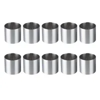 10 Pieces Stainless Steel Mousse Rings Round Biscuit Cutter Cake Mold Kitchen Baking Pastry Tool for Tart,Fondant,Etc