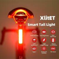 Enfitnix XlitET Bicycle Taillights Auto Start/Stop Bike Rear Smart Taillight USB /Type C Charging WaterProof Brake Sensing Light Shield  Netting