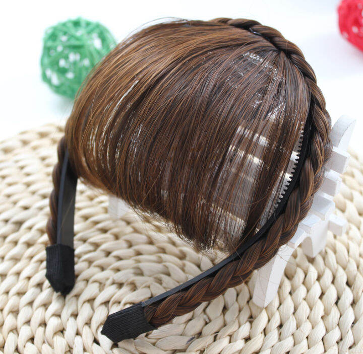 lady-sugar-braid-headband-ผมม้าแบบทันทีพร้อมที่คาดผมถักเปียผม-neat-fringe-bands-ที่คาดผมสำหรับผู้หญิง