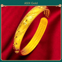 ASIX GOLD สร้อยข้อมือทองแท้ สร้อยข้อมือผู้หญิง เค โกลด์ ชุบทอง การประกันคุณภาพ 999 ไม่ดำ ไม่หลุดลอก ใหม่ในปี 2022 ดาวตก ขอพร เป็นมงคล สวย ของขวัญ