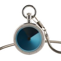 【CW】 Neue Design Blau Plattenspieler Stilvolle Kleine Quarz Taschenuhr Silber Schlange Kette Männer Frauen Kinder Fob