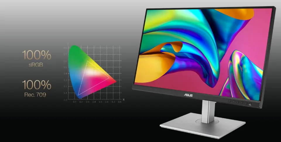 ASUS ProArt Display PA279CV 27 4K HDR UHD (3840 x 2160) Monitor, IPS, 100%  sRGB/Rec. 709, Delta E < 2, USB-C DisplayPort HDMI USB Hub, Calman