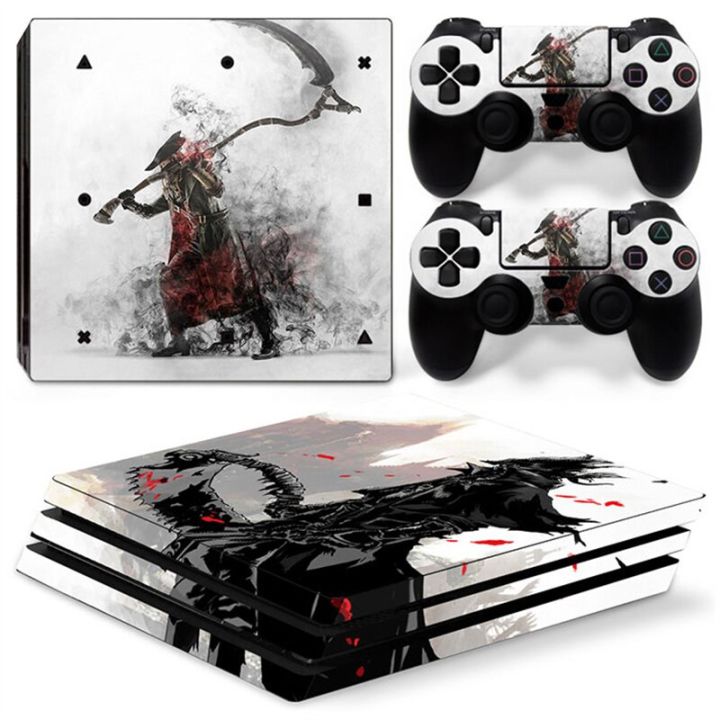 (MQ สไตล์ใหม่) PS4เกม7085 Bloodborne ฝาครอบรูปลอกสติ๊กเกอร์สกินสำหรับ Ps4 PRO Console และ2คอนโทรลเลอร์ PS4 Pro Skin กรอบและที่คลุม