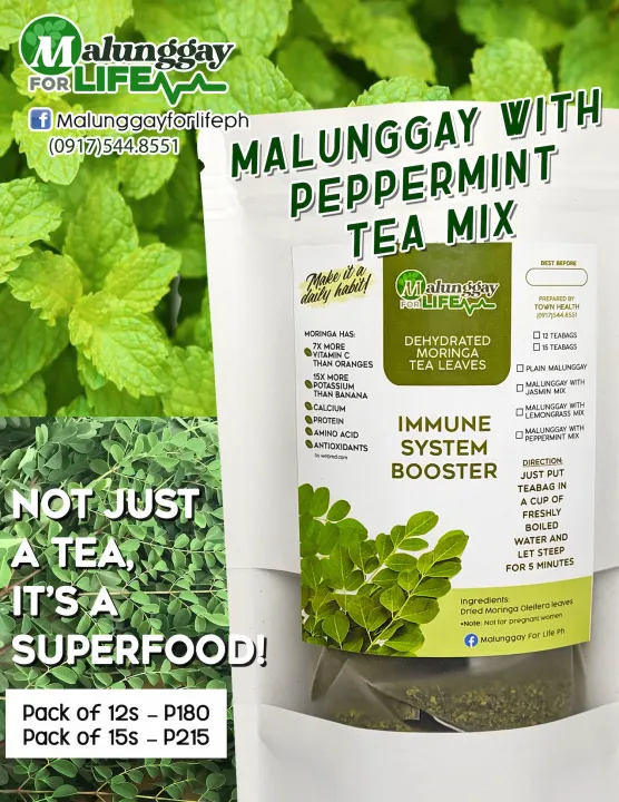 Malunggay For Life Malunggay Tea with Peppermint Mix 15s x 3g Lazada PH