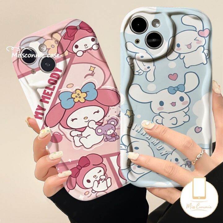 เคสโทรศัพท์มือถือ-tpu-นิ่ม-ขอบโค้ง-ลายการ์ตูนเฮลโลคิตตี้-เมโลดี้-ซินนาม่อนน่ารัก-สําหรับ-iphone-13-14-12-7-8-6s-6-xr-x-7plus-xs-2020-8plus