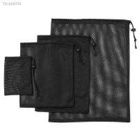 ∋☂ 1 Pcs Black Durable Nylon Mesh Drawstring Bag Storage Pouch Multi Purpose Home Travel Outdoor Activity Laundry Bag Stuff Sack