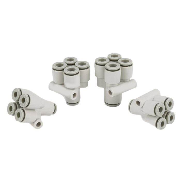 prg-pneumatic-quick-connector-pu-air-pipe-y-shaped-five-way-reducer-kq2ud-hose-plastic-air-pipe-air-connector-4-6-8-10-12mm-pipe-fittings-accessories