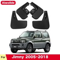 แผ่นบังโคลนสำหรับ Jimny Suzuki 2005-2018แผ่นกันกระเซ็นที่ปัดโคลนแผ่นบังโคลนรถบังโคลนหน้าหลังอุปกรณ์เสริมรถยนต์