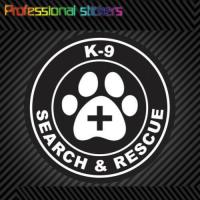 ☈▥✜ K-9 Search and Rescue with Paw Cross Sticker Die Cut Vinyl K9 Dog Canine Stickers for Car RV Laptops Motorcycles