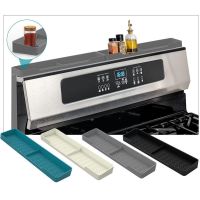 【CW】 Silicone Stove Top Shelf Magnetic Over Oven Spice Rack With Partition And Perimeter A6U1