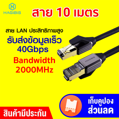 [ราคาพิเศษ 999 บ.] Hagibis ENC02 CAT8 Ethernet Cable สาย LAN 1 / 3 / 5 / 10 / 20 เมตร Max 40Gbps -1Y
