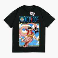 เสื้อยืดลำลองฤดูร้อน เสื้อยืดคอตตอนฤดูร้อน Tshirt ONE PIECE MONKEY LUFFY DRAGON BALL COVER เสื้อยืดลำลองฤดูร้อน S-5XL