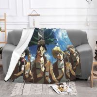 Attack On Titan Blanket Fleece Decoration Anime AOT Portable Throw Blankets for Bedroom Couch Bedspread