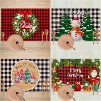 【CC】◐  Placemat Claus Placemats Joyful Table Pattern New Year