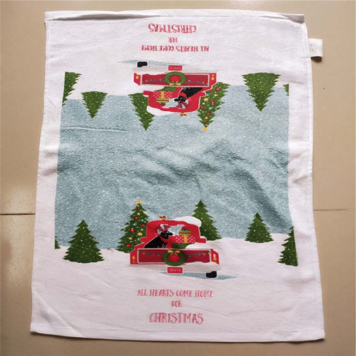 5pcslot-38x58cm-christmas-snowman-tree-printed-cotton-kitchen-dishcloth-tea-towels-xmas-party-gift