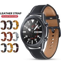 ♝❣ 22 20 mm skórzany pasek do zegarka Samsung galaxy 3 41mm 45mm Active2 Gear S3 pasek bransoletka do zegarka Huawei 3/GT 2 Pro Watchband