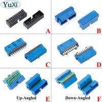 YuXi USB 3.0 20pin 19pin male connector 90 /180 degree motherboard chassisplugged plate IDC 20 pin connector socket