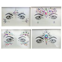 【YF】 Rhinestone Face Jewels Gems Glitter Tattoo Stickers Body Jewel Flash Fake Temporary Festival Party Makeup Art Accessories