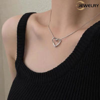 สร้อยคอแฟชั่นสำหรับผู้หญิง Simple Hollow-Out Heart-Shaped จี้ Clavicle Chain เครื่องประดับ Accessories