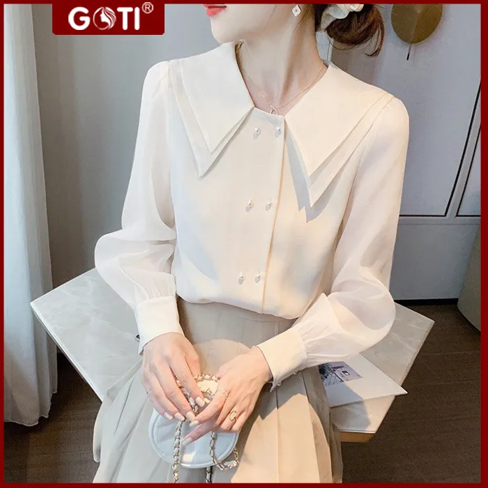 GOTI - THỜI TRANG ÁO CÔNG SỞ NỮ - ÁO TRẮNG NỮ CỔ SEN DÁNG SUÔNG DẠNG ÁO SƠ MI CÔNG SỞ THANH LỊCH - ÁO LỤA NỮ CAO CẤP 3A18 | Lazada.vn Goti - Thời Trang Áo Công Sở Nữ - Áo Trắng Nữ Cổ Sen Dáng Suông Dạng Áo Sơ Mi Công Sở Thanh Lịch - Áo Lụa Nữ Cao Cấp 3A18 | Lazada.Vn