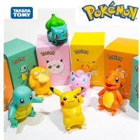 ภาพอนิเมะโปเกมอน Tomy Pikachu Psyduck Squirtle Jigglypuff Bulbasaur รุ่นชุดของเล่น Kawaii 6ประเภทสำหรับคอลเล็กชันเด็กของขวัญพร้อม Stockjssdv9ec82