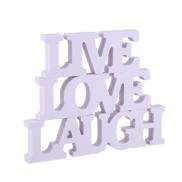 3 Chiếc Chữ Gỗ LIVE LOVE LAUGH Để Trang Trí Đám Cưới Màu Trắng