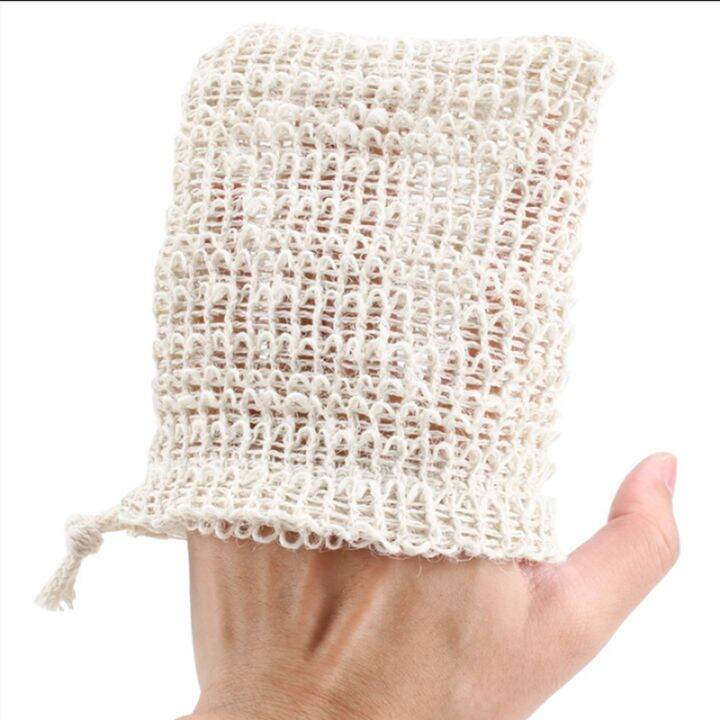 48pcs-shower-bath-ramie-soap-bag-natural-ramie-soap-bag-exfoliating-soap-saver-pouch-holder