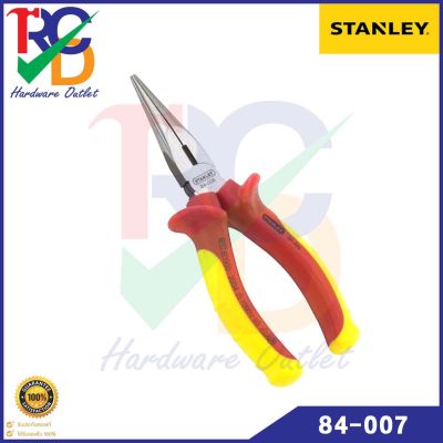 Stanley 84-007 คีมปากแหลม ด้ามหุ้มฉนวนกันไฟฟ้า VDE 1,000 โวลท์ ขนาด 8 นิ้ว