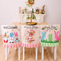 Dining Ornaments Gnome Print Easter Protect Chair Cover